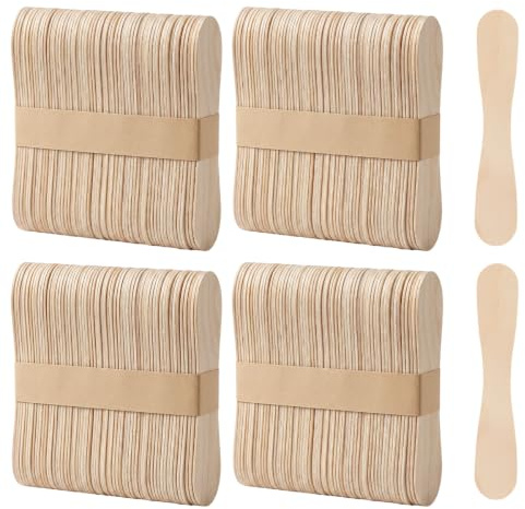 200 Pièces 9.5cm Mini Cuillères à Glace en Bois,Petites Respectueuses