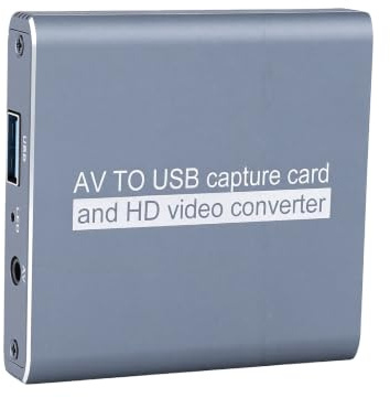 Tangxi Scheda di Acquisizione Video da VHS a Digitale, Scheda di Acquisizione Video USB con Uscita HDMI Loop, Convertitore da Analogico a Digitale 1080P 30 Fps, Supporto da AV a USB per