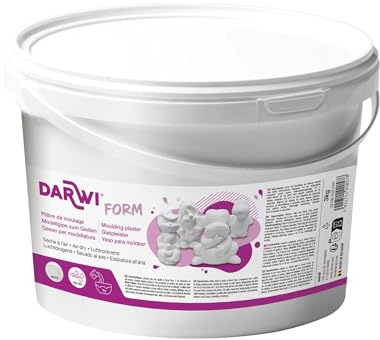 Darwi - Masilla de modelaje (3 kg), Color Blanco