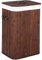 BAKAJI Cesto para la colada de madera de bambú y tela, plegable, ahorra espacio, con tapa y asas, capacidad de 70 l, tamaño 40 x 30 x 60 cm (marrón)