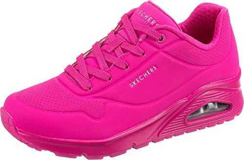 Skechers Damen Uno Night Shades Sneaker, Hot Pink Durabuck, 40 EU