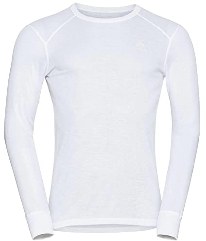 Odlo Thermounterwäsche für Herren Active Warm Langarm | Weiß | Größe M | Thermoshirt | Warme Skiunterwäsche