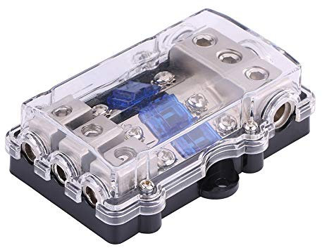 Gorgeri Sicherungskasten Universal 60A Auto Stereo Audio Leistungssicherungsbox Halter Block 1 In 3 Ways Out, Kfz Klinge Sicherungskasten, Kling Sicherungshalter, Sicherungskasten Halter