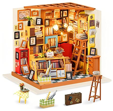 Rolife DIY Miniature House Miniatur Haus Bausatz Selber Bauen mit LED Licht Deko 3D Holzpuzzle Modellbausatz Diorama Modellbau Bastelset für Erwachsene