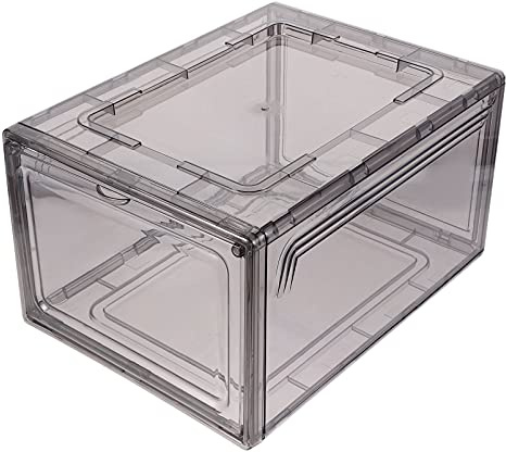 Cabilock 1pezzi Scatola Trasparente Per Scarpe Pet Spesso Design Con Apertura Magnetica Contenitore Per Calzature Adatta Per Scarpe Alla Taglia
