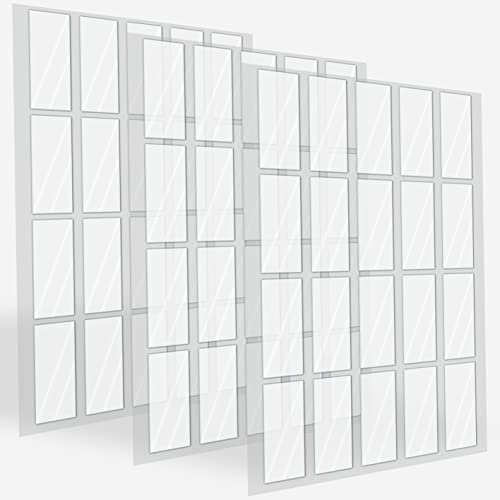 Rusoz Double Sided Tape Heavy Duty, 60 Piece Double Sided Sticky Pads 25mm x 50mm Reusable Nano Adhesive Strips Traceless Washable Waterproof Tape Indoor and Outdoor use