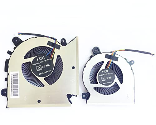 Fleshy Leaf CPU+GPU Cooling Fan Replacement for MSI GF63 GF65 Thin MS-16R1 | MS-16R2 MS-16R3 MS-16R5 WF65 PABD08008SH N413 PAAD06015SL N433