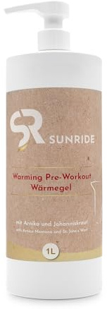 SUNRIDE natürliches Wärmegel - bei Rückenverspannung, Kontraktionen, Muskelsteifheit - gegen Stressherde, Risse, Entzündungen - effektiv bei Bewegungseinschränkung - 1 Liter