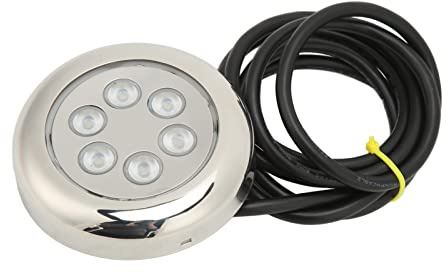 Fockety LED-Unterwasser-Boot-Lichter, 3.5in IP68 wasserdicht LED-Unterwasser-Licht, Oberflächenmontage, 12V-24VDC, Unterwasser-Balkenlicht für Boote Yachten Kreuzfahrtschiffe Segelboot (Weißes Licht)