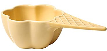 MISNODE Coppe Gelato in Ceramica Multicolore, Coppe Gelato con Piedini, Coppe Dessert per Coppe Gelato, Frappè, Semifreddi, Gelati, Gelati, Dessert e Altro(Giallo)