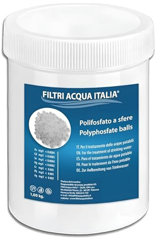Ricarica Polifosfato a Sfere 1,00 Kg. per Filtri Anticalcare Lavatrice, Dosatori ecc.