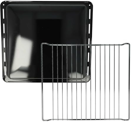 vhbw 1x Backblech, 1x Gitterrost (2-tlg. Set) kompatibel mit Leonard LBN1110X, LBN1310X, LHN1110X, LHN1111X Backöfen - 42,2 x 37 x 4 cm