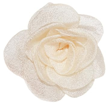 90mm Broche De Fleur De Rose Délicate Épingles à Revers à La Main En Mousseline De Soie Tissu Fleur Broches Broche Pour Fête De Mariage Pour Femmes Filles Robe Vêtements Accessoires Cadeaux