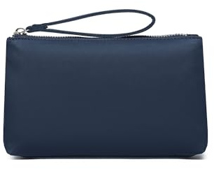 YONBEN Nylon Wristbands Bag Makeup Pouch for Purse Waterproof Wristbands Bag with Zipper Pocket Credit Card Pouch (Navy Blue/Nylon)