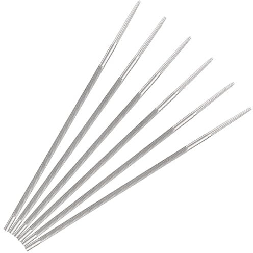 Zigdiptek 7/32 Zoll Kettensägenfeile, 6 Stück, runde Kettensägen-Kettenschärffeile, Handfeilen für Kettensägenarten mit 3/8 Zoll und 0,40 Zoll Teilungsketten