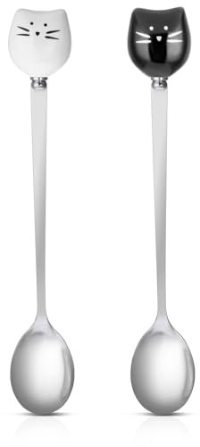 4 Stück Katzenlöffel Edelstahl Katzenlöffel Teelöffel Süß Teelöffel Set Katzenfutter Löffel Cat Can Katze Löffel Mini Löffel Katzen Schön Löffel In Tierform Paw Kätzchen Tierdrucke Teelöffel