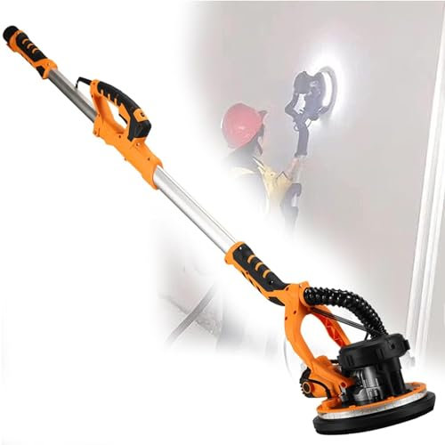 Drywall Sander - 110V Electric 1390w with Extendable Hose, Tilt Up to 90°, 6PCS Sanding Discs - Perfect for Drywall, Ceiling, Wall Sanding