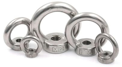 Marine-Ringmutter mit Öse, Ringmutter, Schlaufenloch zum Heben von Kabelseilen, einteilig, M5/M6/M8/M10/M12, Ösenmutter aus Edelstahl-M5 (nicht im Lieferumfang enthalten)