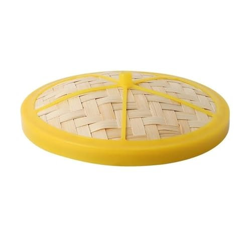 Hohota Multi-Size Natural Bamboo Steamer for Dumpling with Lid Home Steaming Grid Rice Dim Sum Basket Kitchen Cooking Accessories(5 Inches Lid)