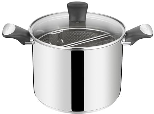 Lagostina Intensive Pro, Pastaiola Antiaderente 22 cm, Rivestimento Titanio Antigraffio, Cottura Rapida e Uniforme, Adatta a Tutte le Fonti di Calore Inclusa Induzione