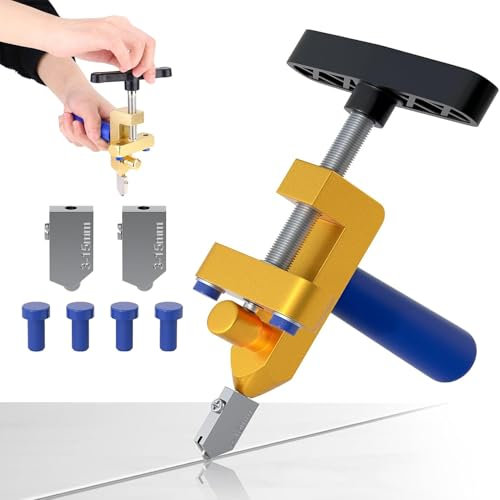 Glasschneider-Set, Wolframklinge, tragbarer Keramikspiegel-Handschneider mit 2 Wolframklingen und 4 Kontaktfüßen
