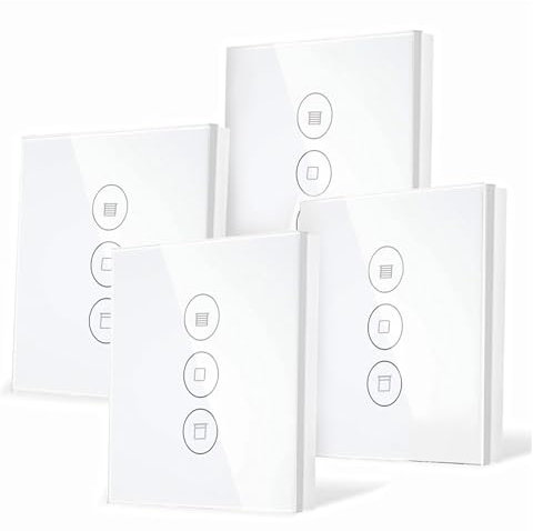 HEUXGIR Smart Roller Shutter Switch with Percentage Function, WiFi Roller Shutter Control, Timer Switch, Voice Control, Compatible with Alexa/Google Home, Blinds Roller Shutter Control Requires Zero