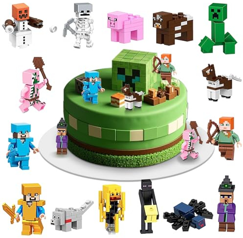 16pcs Cake Topper,Action Figures for Birthday Party Cake Decorations