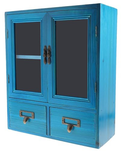 Rustikaler Weinschrank aus Holz für Wohnzimmer, Wanddekoration und Aufbewahrung, Bauernhaus-Stil, Likör-Nizer-Regal mit Glashalter und Hängeregal