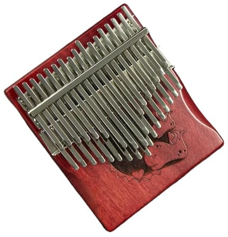 Kalimba Instrument Chromatische Kalimba, 34 Tasten, Daumenklavier, Flaches Brett, Calimba Mit Koffer, Lernbuch, Tastaturinstrument Für Anfänger(Style 4)