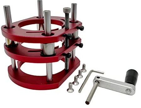 Fresadora de Madera Rebajadora Eléctrica, de elevación de enrutador de carpintería y placa superior de aluminio for motores de 65mm de diámetro, recortadora de banco de trabajo, máquina de grabado, he
