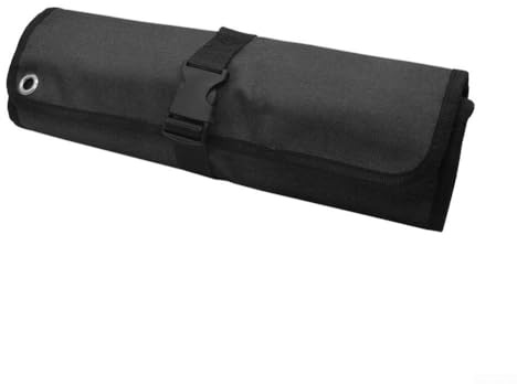 Motorcycle Toolkit Portable Design with 10 Pockets for Organized Tool Storage and Easy Carry (Black)