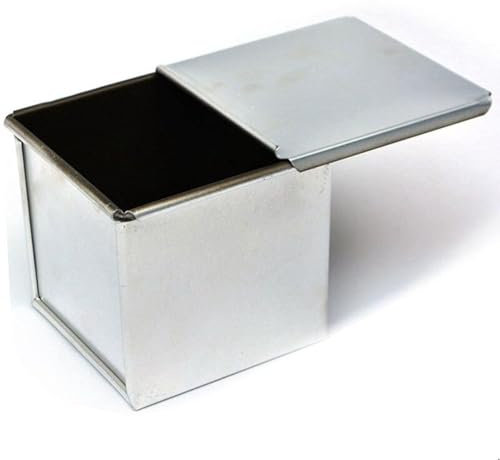 Loaf Tin with Lid,Bread Toast Mould Non Stick Loaf Pan with Slide Cover,Toast Pan Bread Tins for Baking Breads(L)
