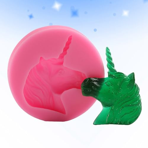 WPKD BLUEIY Unicorn Mould Decorating Tool, DIY Silicone Cake for Baking Fondant Cupcake Dert, Seaweed and Coral Design, Ideal for Cake Decorating and Crafting