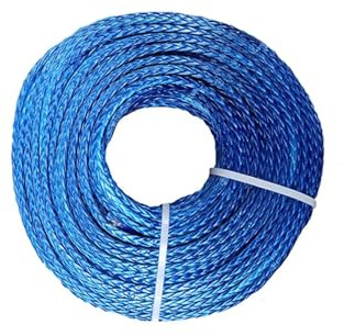 Cable de Remolque sintético de Fibra Resistente de 4 mm x 50 m, Accesorio for todoterrenos, ATV y UTV. Ligero y con Mayor Resistencia a la abrasión(Blue)