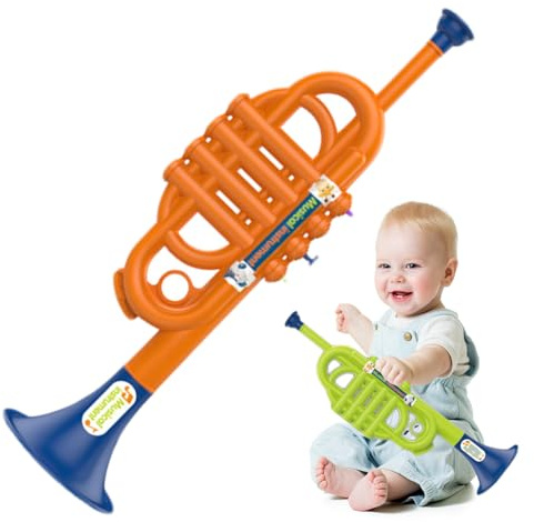 Jouet de Trompette, Trompette en Plastique pour Enfants, 13.8x4x3.9 Instrument simulé, Instruments de Musique éducatifs pour Les Filles garçons
