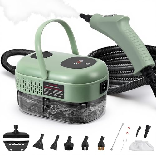 Steam Cleaner Handheld 2500W, Portable Steam Cleaner Handheld with 11 pcs Accessories,3.5 Bar Steamer Cleaning for Floor, Bathroom, Kitchen, Window, Car, Curtains