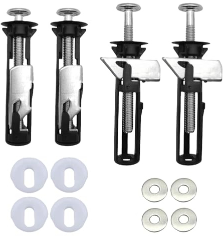 4pcs Toilet Seat Bolts Fittings Kit, Quick Release Top Hinge Fixings, Toilet Seat Bolts, Easy To Install- Toilets Seats Replacement Parts Kit, Stainless Steel Toilets Mounting Screws