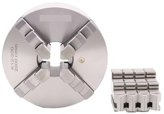 Plato de Torno, Portabrocas de torno autocentrante, garra 4 mandíbulas, Manual desplazamiento Metal SANOU for fresadora perforación, carga trasera 80-250mm(K12-100)