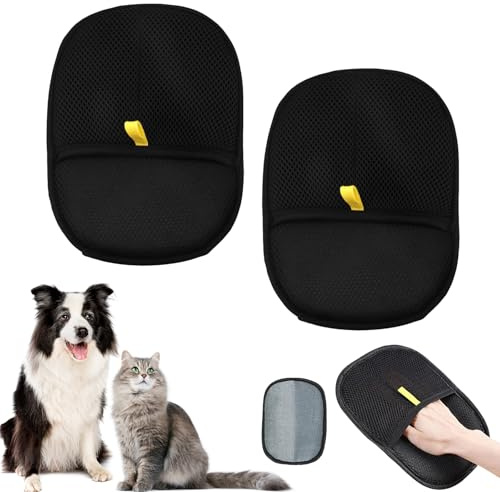 ZukQvrivelig 2 Gants Anti-Poils d'animaux, Gants Anti-Poils d'animaux, Gants Anti-Poils de Chien/Chat, pour Enlever Les Poils d'animaux des Vêtements, des Meubles Et des Sièges de Voiture