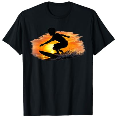 YEW! Surfer Beach Boy Sunset T-Shirt