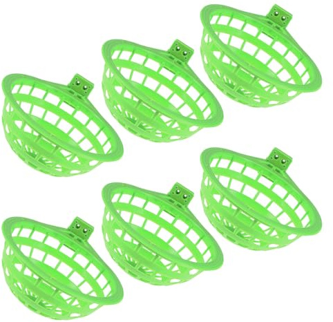 KESYOO Lot de 6 Nids D’Oiseau en Plastique Vert, Grand Format, Nid de Reproduction pour Pigeons et Perroquets, Bol de Nidification Suspendu, Accessoire pour Cage à Oiseaux,