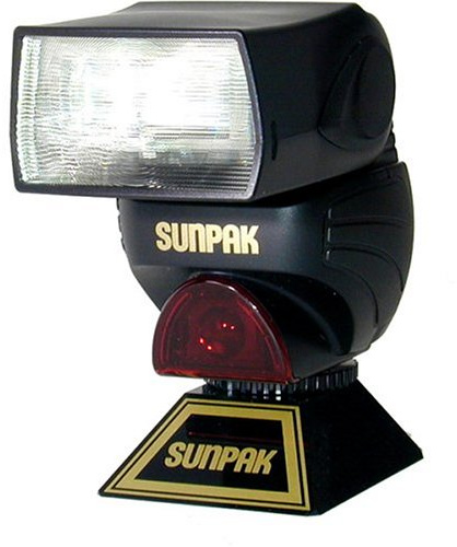 Sunpak pz-040 m Ultrakompaktes Digital TTL Dedicated Blitz für Minolta Digital und 35 mm Kameras (Schwarz)
