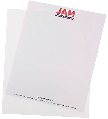 JAM PAPER Plastic Sleeves - Letter Size - 9 x 11 1/2 - Clear Project Pockets - 120 Bulk Page Protectors/Pack