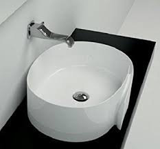 Flaminia serie Roll RL56L Lavabo 56 appoggio bianco foro centrale
