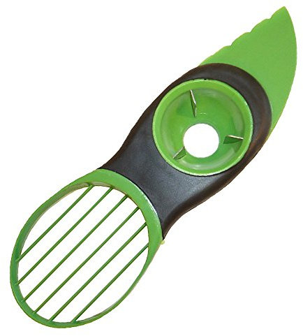 Cortador de aguacate 3 en 1, pelador de aguacates, color verde