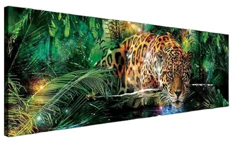 Forwall Leinwand Bilder 45x145 cm | Jaguar, Leinwandbilder, Bild auf leinwand, Format: 45x145 cm (BxH) - einteilig auf Canvas Leinwand. Das Leinwand