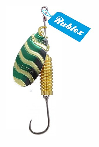 RUBLEX - 5 Cucharillas de Pesca VELTIC-2 ONV 3,50 GMS. Anz. Simple sin Muerte