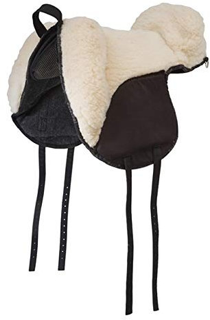 Barefoot Ride-On-Pad Physio Nature schwarz – Schafwoll-Reitkissen – rutschfest, polsterbar & pferdefreundlich – Komfort und Schutz für Pferd & Reiter – Größe S