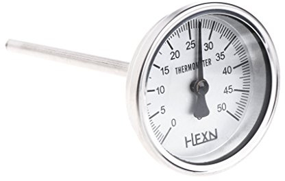 BIlinli Edelstahl Bimetall-Thermometer 1 / 4PT Gewinde L = 100mm 0~50 ~ 300 ℃ WSS-303 Temperaturmessgeräte Bimetall-Thermometer-Rohr-Thermometer