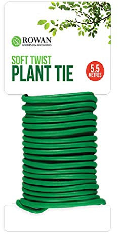 Green PVC Coated Steel Wire Soft Twist Plant Tie Roll, 5.5 meters - Easy to Use, Ideal for Securing Plants & Shrubs in Gardens